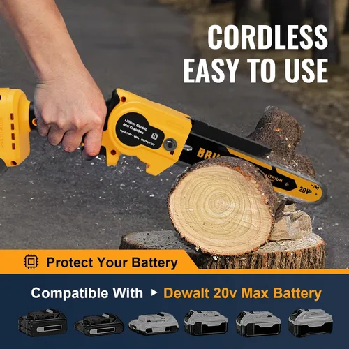 Miniatura 2 de Mini motosierra inalámbrica de 8 pulgadas para batería Dewalt 20V MAX alimentada por electricidad (SIN batería), motosierra eléctrica, motosierra