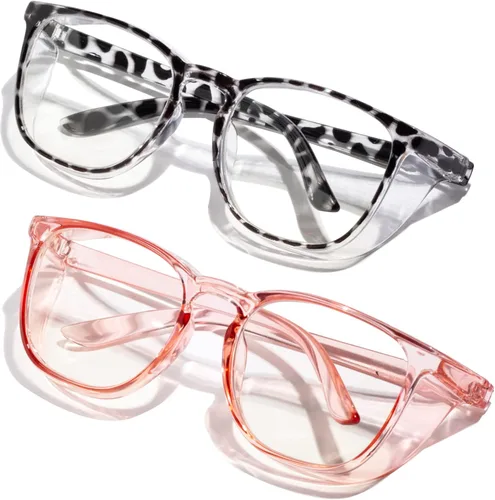 Miniatura 11 de Gafas de seguridad antivaho transparente con bloqueo de luz azul para protección ocular, gafas de enfermería para mujeres y hombres A1 Leopardo +