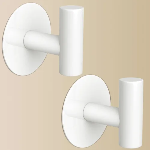 Miniatura 11 de Ganchos de pared autoadhesivos, ganchos de pared de acero inoxidable resistentes, ganchos para toallas para colgar batas, delantales, abrigos