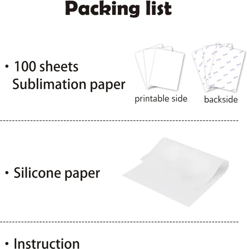 Miniatura 6 de A-SUB Papel de Sublimación 3.5x9 Pulgadas para Regalos Únicos de Navidad DIY Compatible con Impresora de Inyección de Tinta que Coincide con Tinta