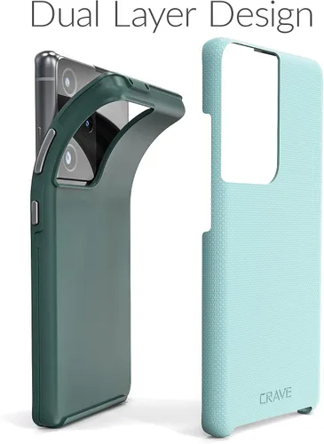 Miniatura 4 de Crave para Galaxy S21 Ultra Funda, Funda de doble capa de protección a prueba de golpes para Samsung Galaxy S21 Ultra 5G (6.8 pulgadas) - Aqua
