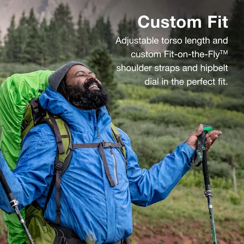 Miniatura 3 de Osprey Aether Plus 85L Mochila de mochilero para hombre, Axo Green, S/M Axo Verde