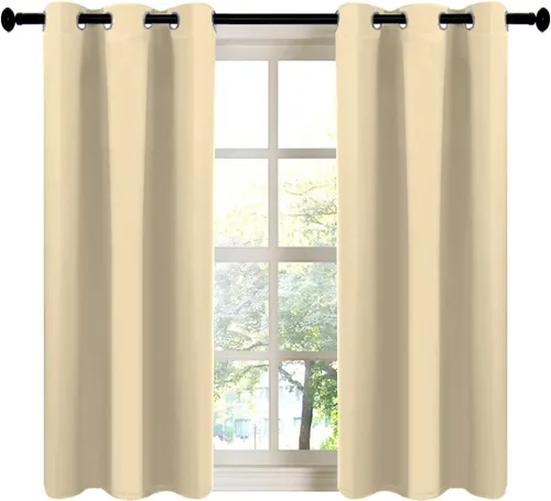 Miniatura 105 de LA PALMA Cortinas opacas con aislamiento térmico y ojales, para sala de estar, dormitorio, paquete de 2 paneles