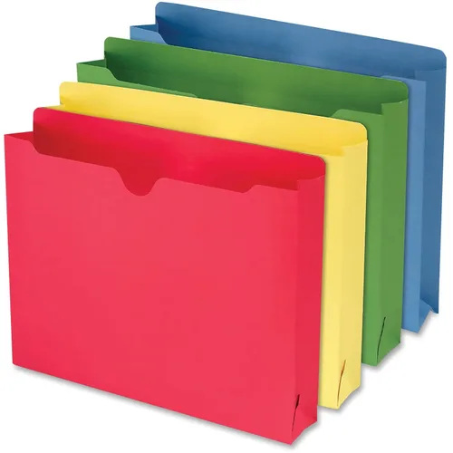 Smead Estuches para Archivos Tamaño Carta para Carpetas de Archivo, Pestaña Reforzada de Corte Recto, Expansión de 2 Pulgadas, Tamaño Carta, Colores