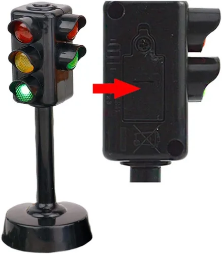 Miniatura 6 de NUOBESTY Juguete de semáforo para niños, modelo de luz de tráfico, juguetes de educación temprana para niños pequeños, paquete de 2