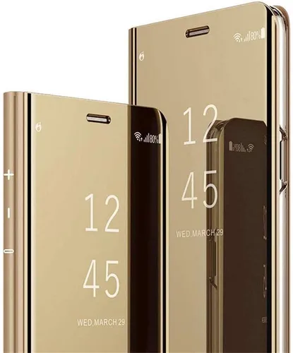 Miniatura 7 de LEECOCO Galaxy Note 10 Plus - Funda delgada de lujo con espejo galvanizado con ventana transparente y ultrafina con función atril de cuerpo completo
