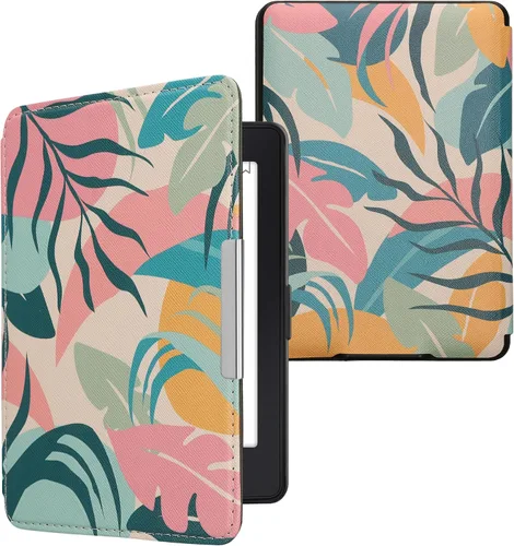 Miniatura 28 de kwmobile Funda compatible con Amazon Kindle PaperWhite - Funda para lector electrónico - Azul pez pequeño/azul claro/blanco
