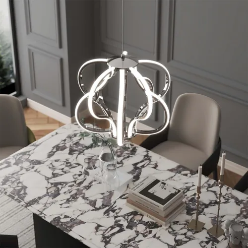 Miniatura 3 de Candelabro LED moderno con diseño acrílico, ajustable, fácil de instalar, adecuado para comedor, sala de estar, dormitorio, cocina y pasillo