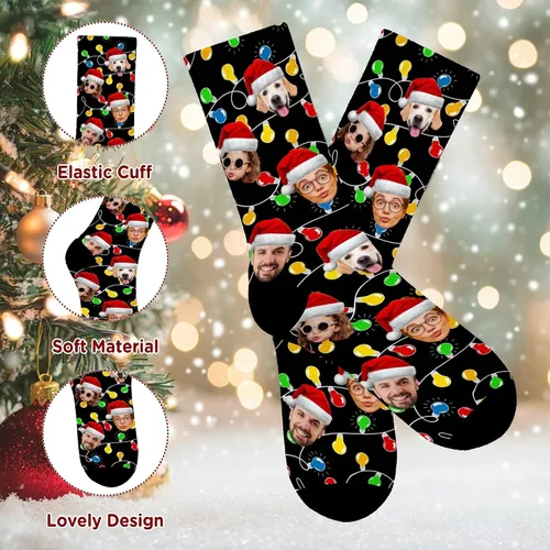 Miniatura 117 de Artsadd Calcetines personalizados para mujeres y hombres, amantes de los perros y gatos, regalos divertidos unisex personalizados