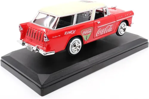 Miniatura 8 de Motor city classics Coca-Cola 1955 Chevy Nomad 1:24 Modelo a Escala Diecast Collectible 424057