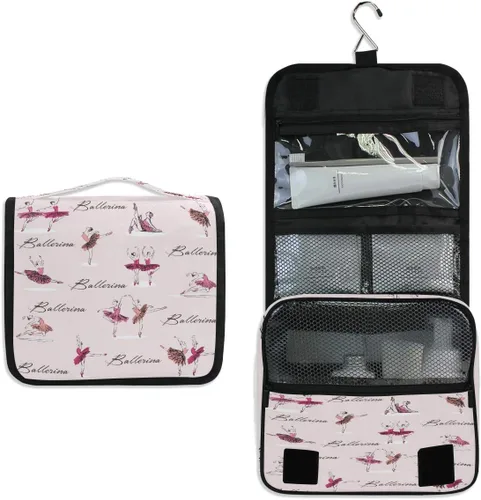 Miniatura 7 de AUUXVA Neceser de viaje, organizador de cosméticos, bolsa de maquillaje colgante para mujeres, hombres y niñas, Bailarina bailarina