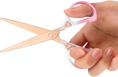 Miniatura 7 de Honagu Tijeras, tijeras de acero inoxidable acrílico transparente, tijeras profesionales de oficina para el hogar, escuela, oficina, manualidades
