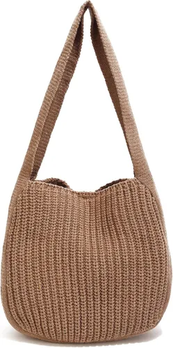 Miniatura 11 de ENBEI Bolsa Tote de Ganchillo para Mujeres, Bolsa de Hombro Tejida, Bolsa Estética, Linda Bolsa Tote Ecológica para Viajes, Uso Diario, Empaquetado