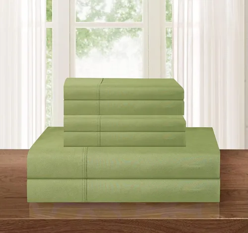 Miniatura 83 de Elegant Comfort - Juego de ropa de cama resistente a arrugas y decoloración más acogedor, sábana bajera elástica en todo el contorno, bolsillo