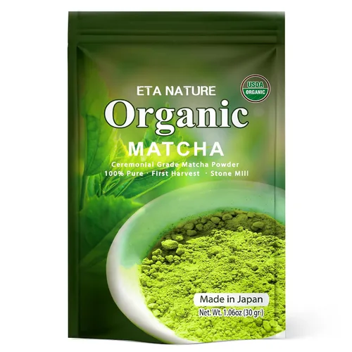 Miniatura 13 de ETANATURE Polvo orgánico de matcha de grado ceremonial, polvo de té verde matcha japonés de primera calidad, certificado USDA y JAS, primera cosecha