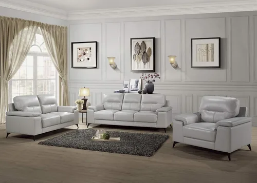 Miniatura 7 de Homelegance Sofá de cuero de 89", gris plateado