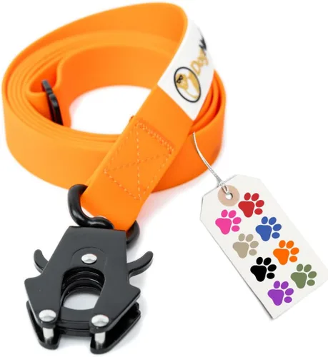 Miniatura 13 de Correa táctica de silicona resistente para perros de 6 pies con mosquetón de liberación rápida, correa de tráfico perfecta para perros grandes que