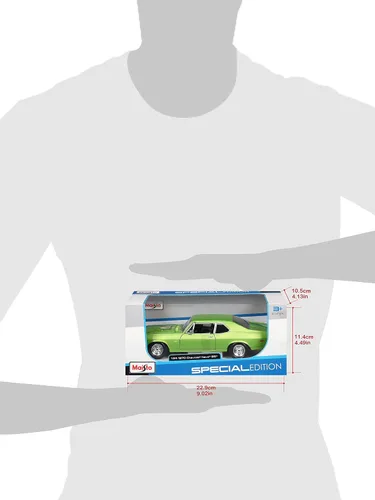 Miniatura 10 de Maisto 1:24 Escala 1970 Chevrolet Nova SS Vehículo fundido a presión (los colores pueden variar), verde