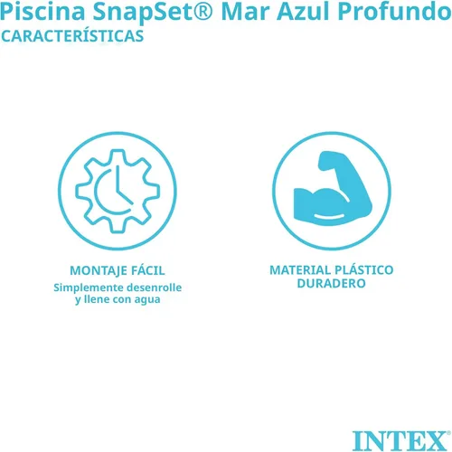 Miniatura 3 de Piscina Intex Deep Sea Blue SnapSet para niños