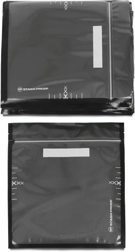 Miniatura 9 de Bolsa de almacenamiento de sellado al vacío y cierre de cremallera de 11 x 12 pulgadas (negro y transparente) (100 unidades) bolsas de polietileno