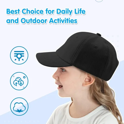 Miniatura 18 de Peecabe Gorra de béisbol para niños pequeños, unisex, de algodón, ajustable, para bebés, niños, gorra de béisbol para niñas de 1 a 5 años