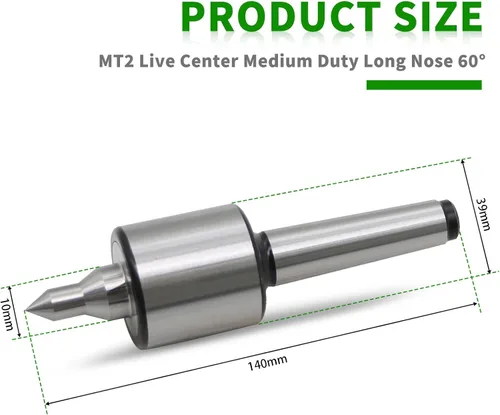 Miniatura 4 de MT2 60 grados CNC giratorio centro vivo alta precisión 0.0002 "para torno madera metal torneado herramienta (MT2)