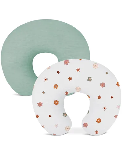 Miniatura 20 de Fundas de almohada de lactancia, funda de muselina para almohadas de lactancia, cómodas para bebés niñas y niños (rosa polvoriento)