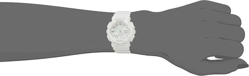 Miniatura 2 de Casio Damas Baby-G Digital ba-1107a3dr Color Blanco con color plateado metálico Face 100m resistente al agua analógico estándar led-backlight
