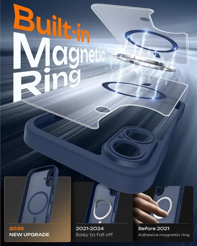 Miniatura 931 de TOCOL Funda para iPhone 11, compatible con Magsafe, protección completa de cámara, imanes integrados, protección contra caídas, funda translúcida