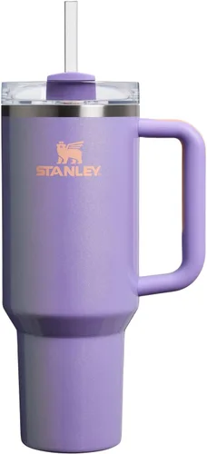 Miniatura 115 de Stanley Quencher H2.0 - Vaso de acero inoxidable con asa, pajilla y tapa FlowState giratoria de 3 posiciones; aislamiento térmico, sin BPA; apto