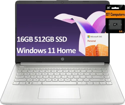 Miniatura 10 de HP 14 portátiles (antirreflejos de 14 pulgadas, Intel Celeron N4120, 8 GB de RAM, 128 GB eMMC + tarjeta SD IST de 128 GB) para el hogar