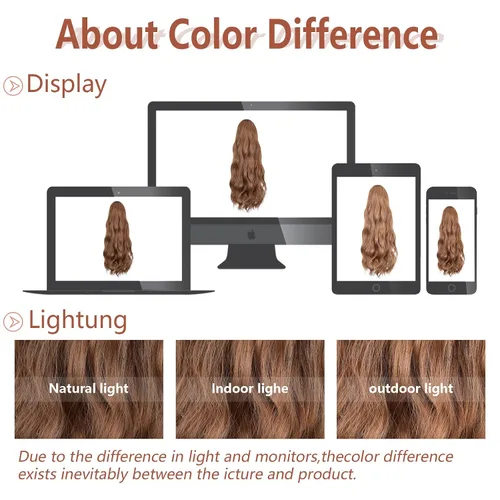 Miniatura 304 de Extensiones de cola de caballo de cabello rubio, extensiones de cola de caballo para mujer, pinza de extensiones de cabello rizado de 12 pulgadas