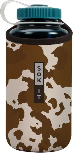 Miniatura 249 de Sok It BotlSok Funda para botella de agua con cubierta de neopreno aislante (Floral abstracto, se ajusta a CamelBak o Nalgene de 12 onzas)
