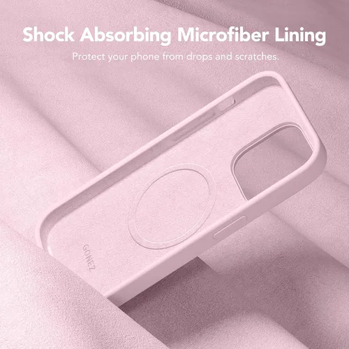 Miniatura 7 de GONEZ Funda de silicona para iPhone 14 Pro Max, compatible con MagSafe, con protector de pantalla + protector de lente de cámara, silicona líquida a