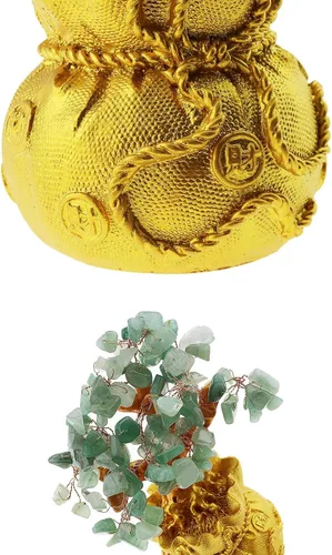 Miniatura 8 de SING F LTD Feng Shui Dinero Suerte Piedra Árbol Cristal Arte Decoración Oficina Sala de estar Buena Suerte Mejor Regalo Verde