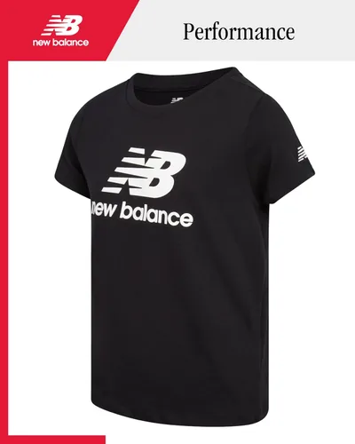 Miniatura 3 de New Balance Conjunto de leggings para niñas, camisa de manga corta de 3 piezas y leggings para niñas, pantalones de yoga para entrenamiento