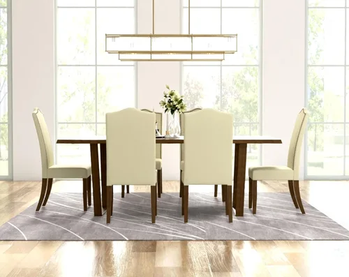 Miniatura 7 de Carolina Chair & Table Silla Parson con respaldo copetudo con ribete de clavos, marco de madera maciza con asiento y respaldo de espuma, sillas