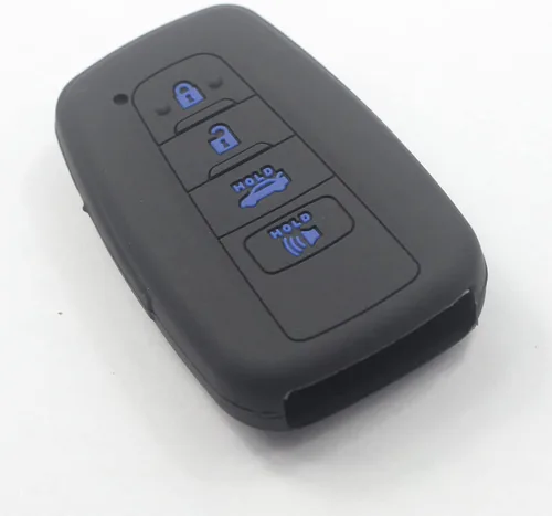 Miniatura 7 de 2 fundas de silicona de goma con 4 botones para llavero inteligente, sin llave, compatible con Toyota Corolla Highlander Camry Rav4 2019 2020 2021