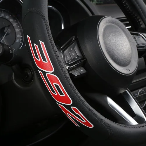 Miniatura 3 de Funda elástica para volante de 15 pulgadas, no de cuero, transpirable, compatible con Challenger Charger Durango 300C, accesorios de automóvil