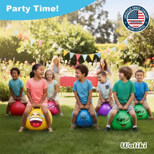Miniatura 5 de WALIKI Hopper Ball Toy para niñas de 3, 4, 5 o 6 años, pelota de hippity hop, pelota de salto Regalo de cumpleaños genial Morado 18 pulgadas