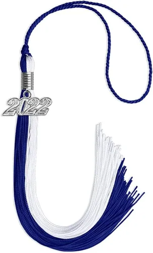 Miniatura 95 de Endea Graduation Borla de doble color con gota de fecha plateada (negro/oro antiguo, 2025)