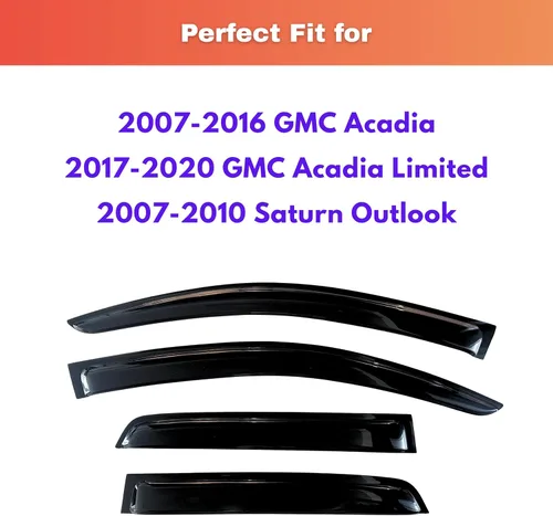 Miniatura 102 de KPY Visor de ventana compatible con Kia Soul 2009-2013, Protector contra lluvia de 4 unidades, deflectores de ventilación de ventana lateral