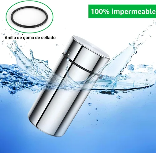 Miniatura 5 de TecQach Tarro de almacenamiento portátil de aluminio, paquete de 3, recipiente hermético a prueba de olores, botella pequeña impermeable de metal