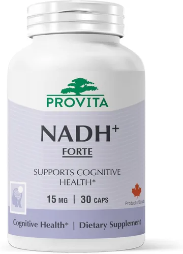 PROVITA NADH+ Forte | Suplemento de apoyo cognitivo con NADH, coenzima Q10 y clorofila | Apoyo energético, enfoque, claridad mental y salud cerebral