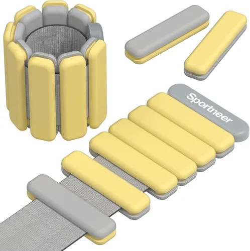 Miniatura 12 de Sportneer 2025 - Juego de pesas ajustables para muñeca y tobillo para mujeres y hombres - 1 par (1 lb/2 lb cada una) Juego de pulseras ajustables