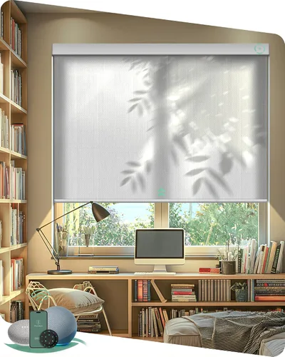Miniatura 24 de Muestras de tela multicolor de persianas motorizadas Yoolax Light Filtering, Room Darkening, Sheer, Multicolor Fabric Swatches, Preview
