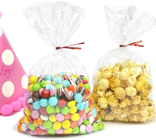 Miniatura 6 de Morepack Bolsas de celofán de 6 x 10 pulgadas, bolsas de celofán transparentes con lazos giratorios, 100