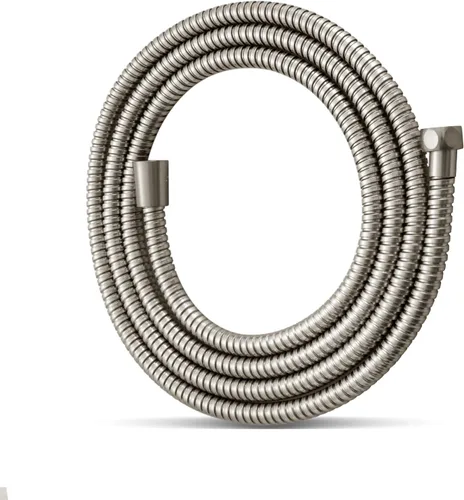Miniatura 20 de OFFO Manguera de ducha, manguera de acero inoxidable libre de arrugas de 48 pulgadas con electrochapado, manguera de ducha de mano con conector