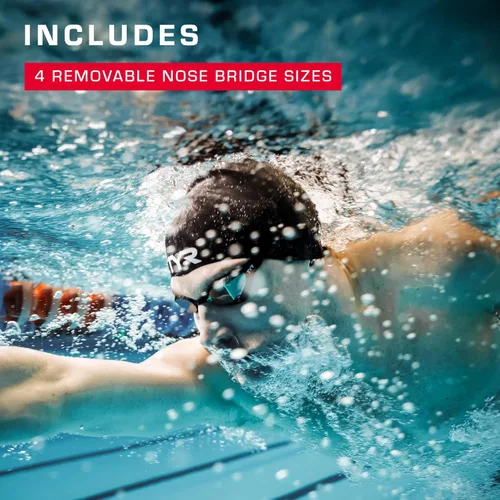 Miniatura 8 de TYR Blackops 140 EV Racing - Gafas de natación competitivas para hombres y mujeres, antivaho Espejo - Oro/Azul marino