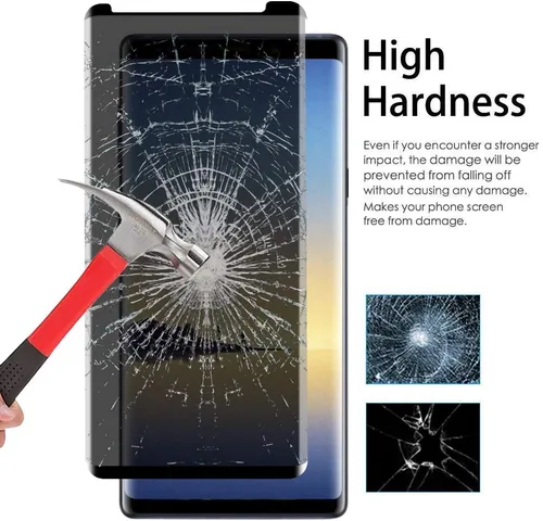Miniatura 7 de AOKER - Protector de pantalla de privacidad para Galaxy Note 8 / Note 9, película de vidrio templado, borde curvado 3D, fácil de instalar, antiespía